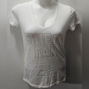PINK Victoria's Secret Large Kansas City Chiefs Rhinestone Letter Tee